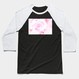 Blushing Pink Rose Abstract Baseball T-Shirt